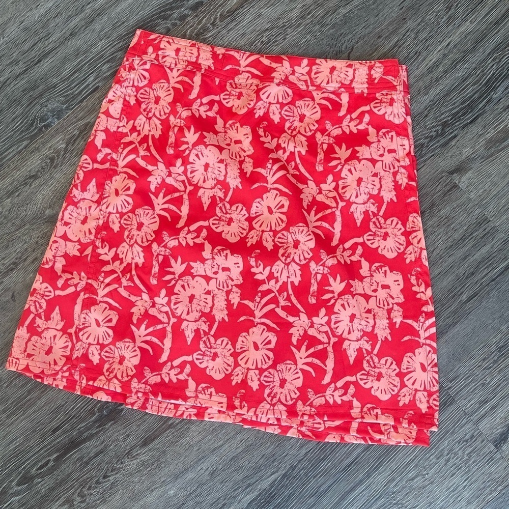 Rip Skirt Hawaii | Wrap Skirt Red Floral Print